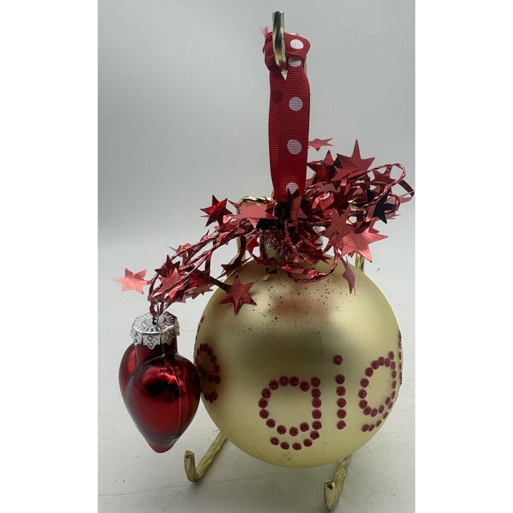 Quacker Factory Giggle Christmas Ornament Red Heart Replacement Ball